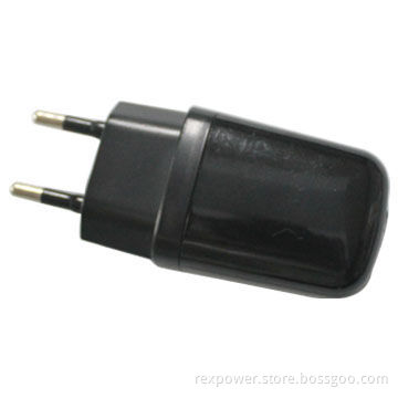 Charger for iPhone, 100V-240V AC Input Range, 5V DC-1A Output, Available Colors White and Black